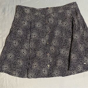 Tommy Hilfiger White and Blue A-Line Mini Skirt